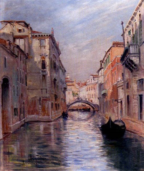 Rio Della Pieta Oil Painting by Anton Genberg