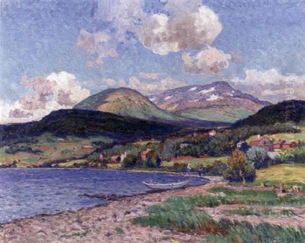 Sommardag, Areskutan Vid Kallsjon Oil Painting by Anton Genberg