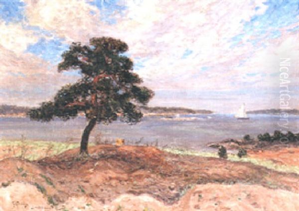 Motiv Fran Sandhamn Oil Painting by Anton Genberg