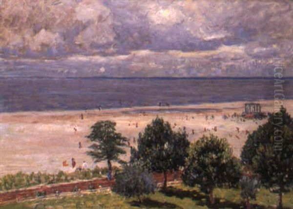 Fransk Plage Oil Painting by Anton Genberg