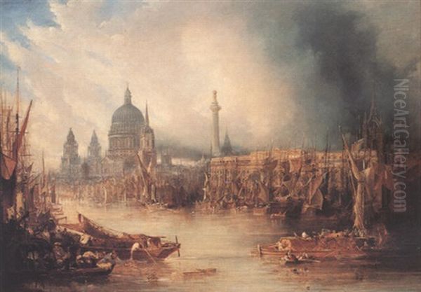 View Of St. Paul's From The Thames by John Gendall