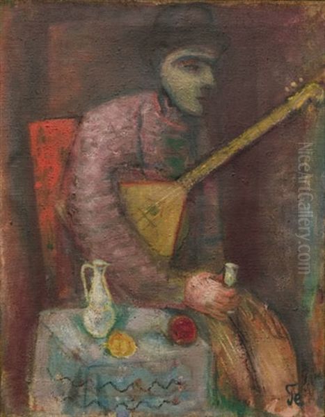 Balalaikaspieler Oil Painting by Robert Genin