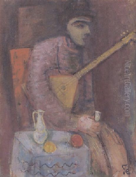 Balalaikasspieler Oil Painting by Robert Genin