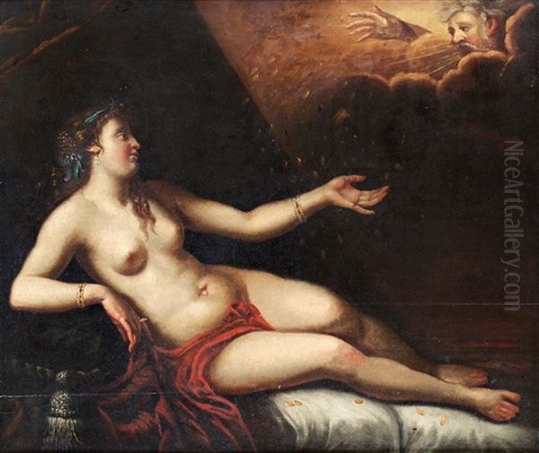 Danae Och Guldregnet Oil Painting by Benedetto Gennari the Younger