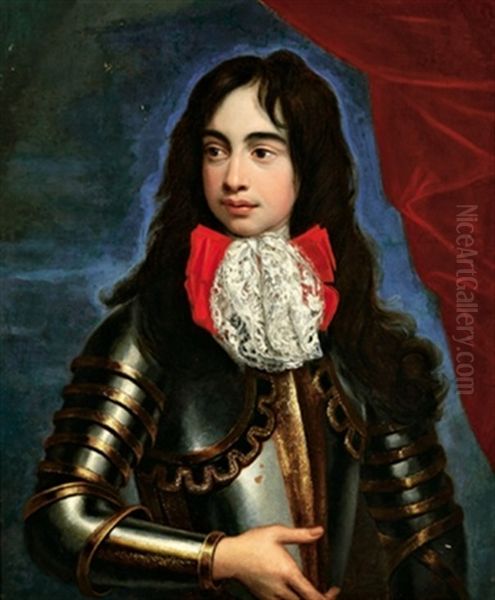 Bildnis Eines Jungen Mannes Im Harnisch Oil Painting by Benedetto Gennari the Younger