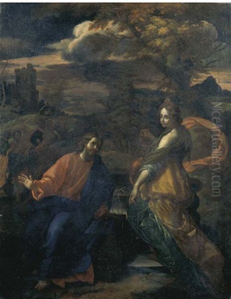 Cristo E La Samaritana Al Pozzo Oil Painting by Benedetto Gennari the Younger