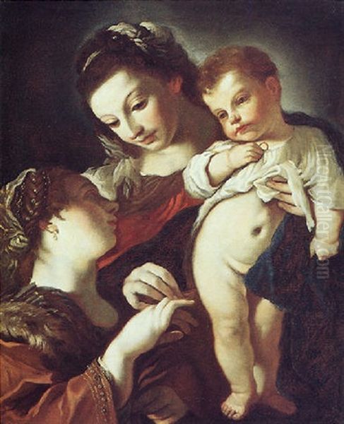 Lo Sposalizio Mistico Di S. Caterina D'alessandria Oil Painting by Benedetto Gennari the Younger