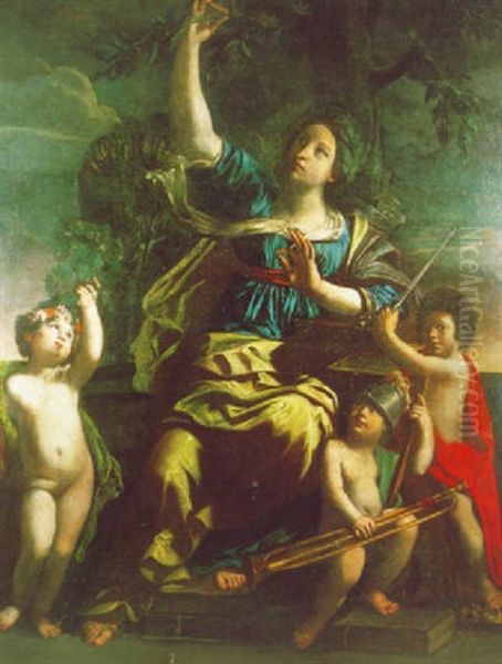 Allegorie De La Paix Oil Painting by Benedetto Gennari the Younger