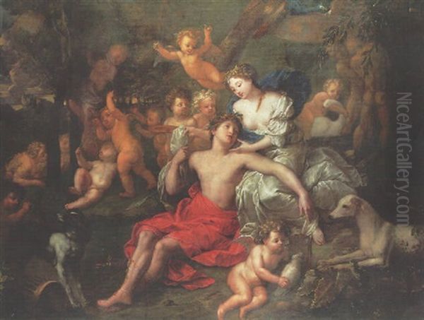 Diana And Endymion Oil Painting by Benedetto Gennari the Younger