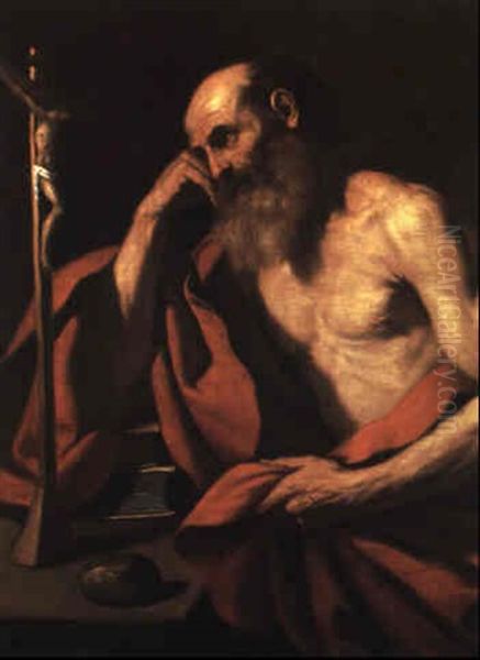 St. Jerome Oil Painting by Benedetto Gennari the Younger