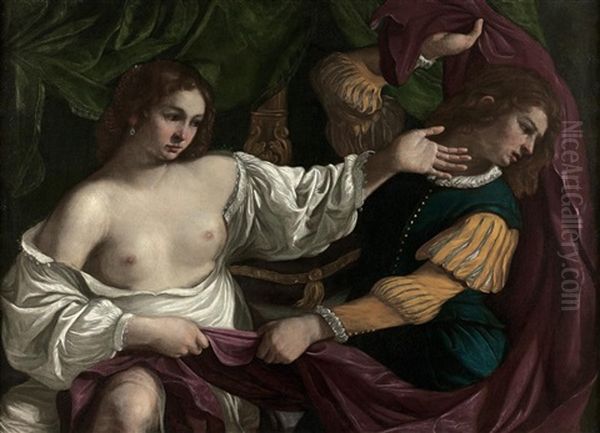 Joseph Et La Femme De Putiphar Oil Painting by Bartolomeo Gennari