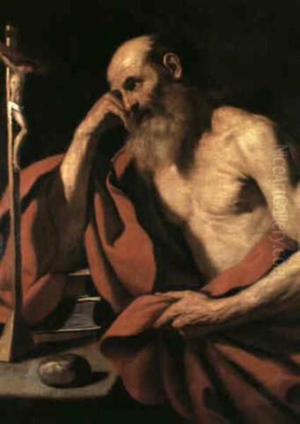 The Penitent St. Jerome Oil Painting by Bartolomeo Gennari