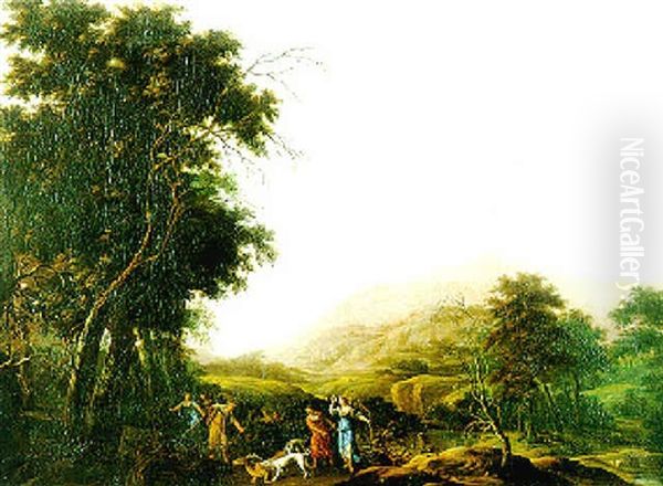 La Chasse De Diane Oil Painting by Abraham Genoels