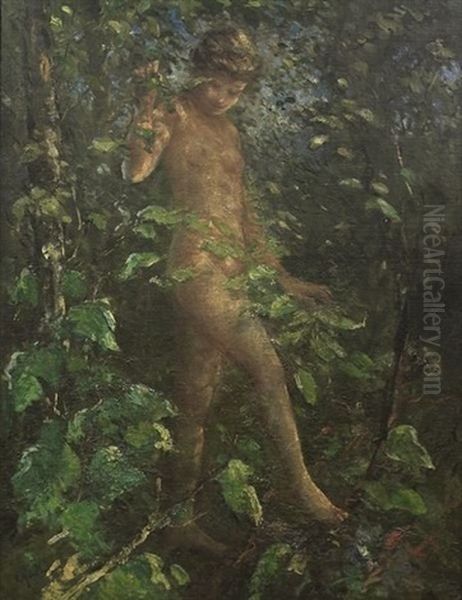 Nude In Woods by Lillian Genth