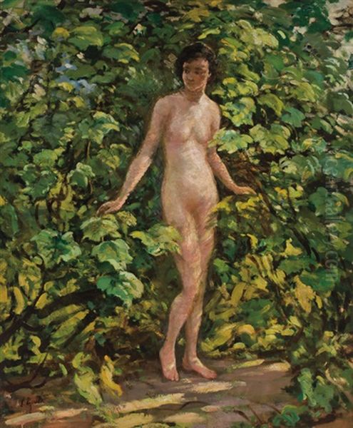 Nude In Grapevines by Lillian Genth