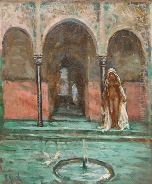 Arab Woman At The Bath by Lillian Genth