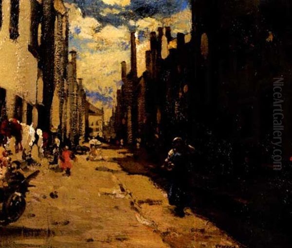 Street In Chioggia, Italy Oil Painting by Lillian Genth