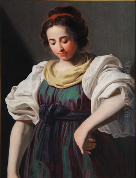 Portrait Of A Young Woman Oil Painting by Artemisia Gentileschi