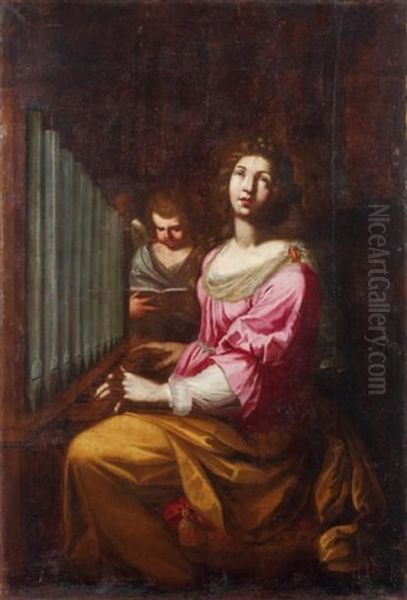 Sainte Cecile Oil Painting by Artemisia Gentileschi