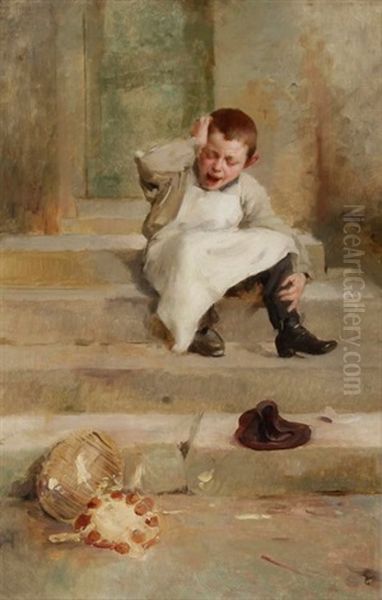 Le Petit Patissier Oil Painting by Henry Jules Jean Geoffroy