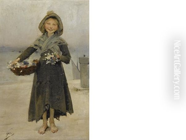 Blossoms Oil Painting by Henry Jules Jean Geoffroy