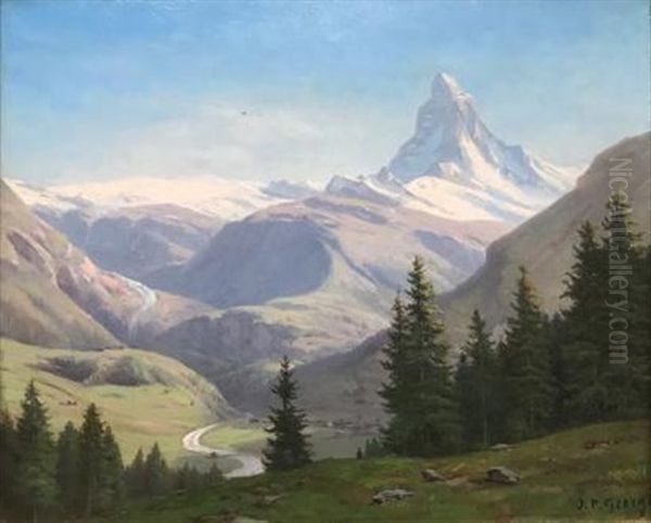 Le Mont Cervin Oil Painting by Jean Philippe George-Julliard