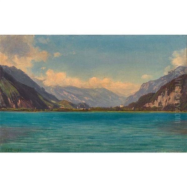 Interlaken Oil Painting by Jean Philippe George-Julliard