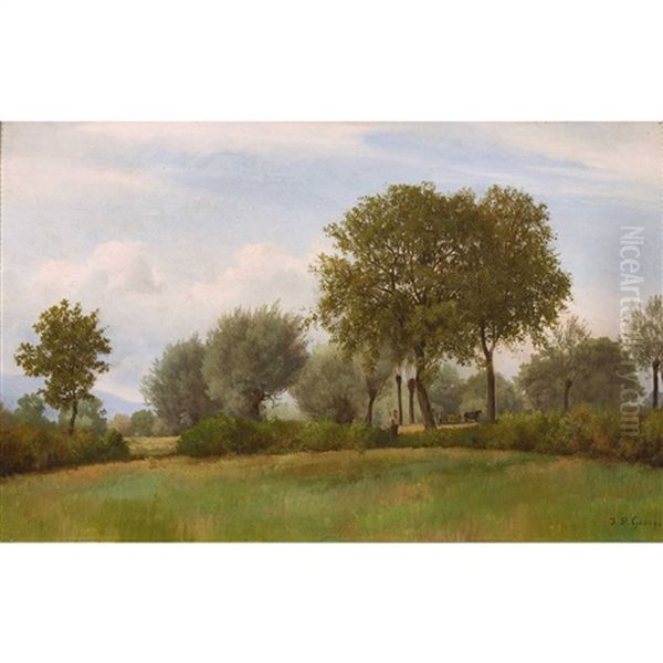 Paysage Oil Painting by Jean Philippe George-Julliard