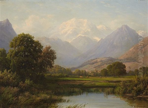 View Of Mont Blanc by Jean Philippe George-Julliard