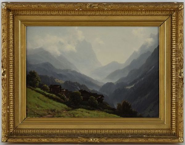 Paysage De Montagne Oil Painting by Jean Philippe George-Julliard