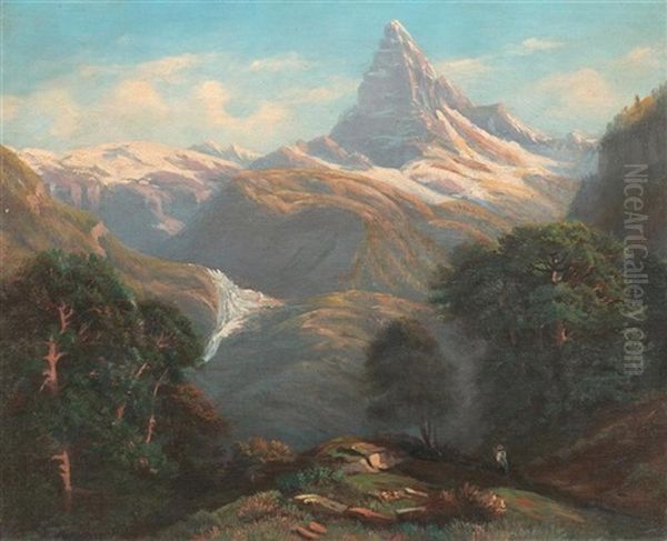 Matterhorn Oil Painting by Jean Philippe George-Julliard