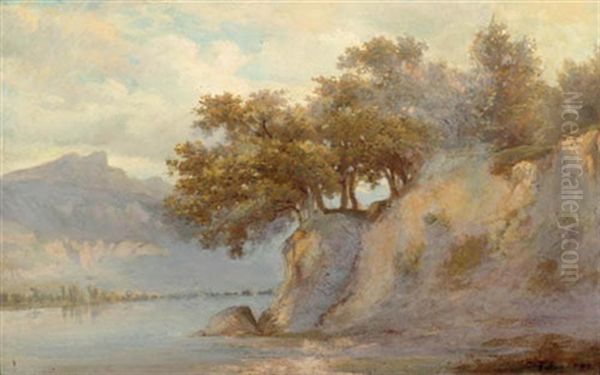 Kustenlandschaft Oil Painting by Jean Philippe George-Julliard