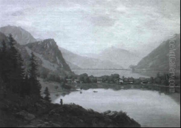 Der Brienzersee Oil Painting by Jean Philippe George-Julliard