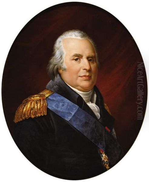 Louis Xviii Oil Painting by Jean Georget