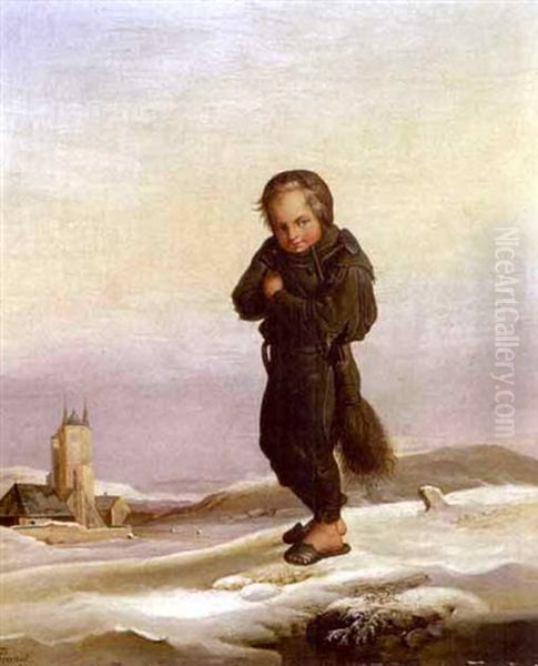 Der Kleine Schornsteinfeger Oil Painting by Friedrich Traugott Georgi