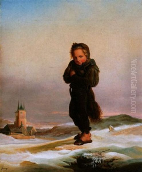 Der Kleine Schornsteinfeger Oil Painting by Friedrich Traugott Georgi