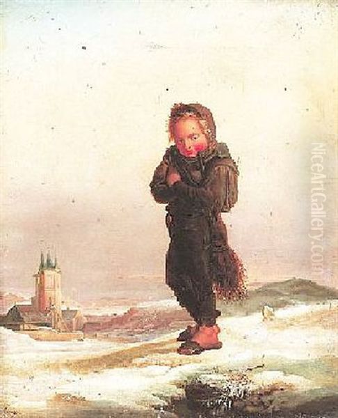 Der Kleine Schornsteinfeger Oil Painting by Friedrich Traugott Georgi