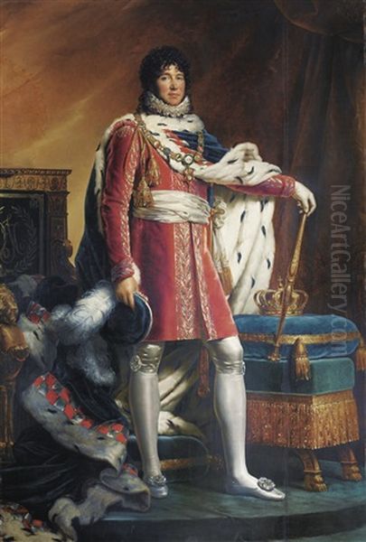 Portrait Of Joachim Napoleon Murat, King Of Naples And Of The Two Sicilies Oil Painting by Francois Pascal Simon Gerard