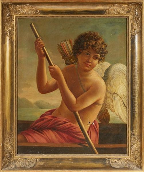 Cupidon Dans Une Barque Oil Painting by Francois Pascal Simon Gerard