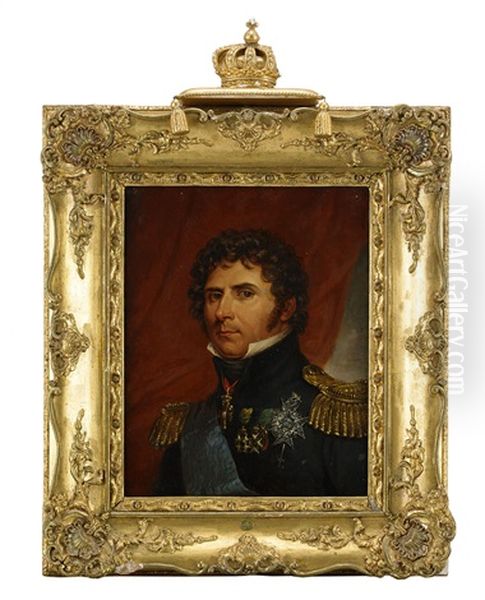 Portratt Av Kung Karl Xiv Johan (1763-1844) Oil Painting by Francois Pascal Simon Gerard