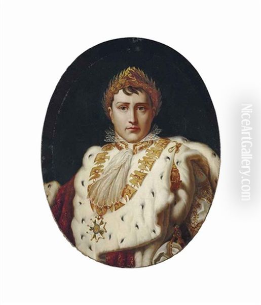 Portrait Of Napoleon Bonaparte Oil Painting by Francois Pascal Simon Gerard