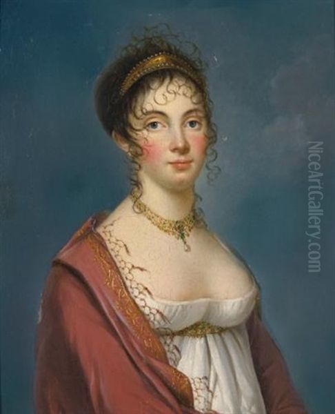 Portrait Of A Lady Oil Painting by Francois Pascal Simon Gerard