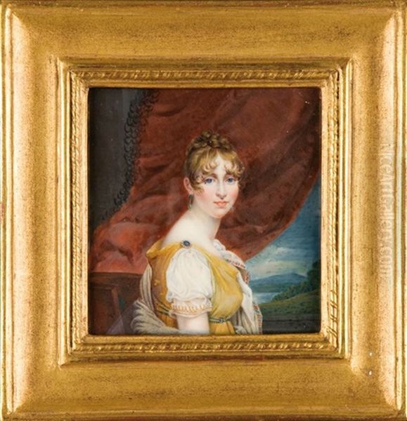 La Reine Hortense De Trois-quarts Face Oil Painting by Francois Pascal Simon Gerard