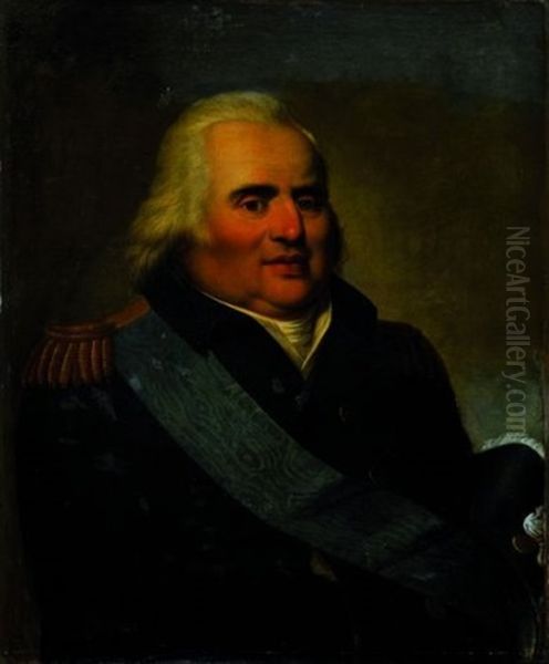 Portrait Du Roi Louis Xviii Avec Le Grand Cordon Du Saint Esprit Oil Painting by Francois Pascal Simon Gerard