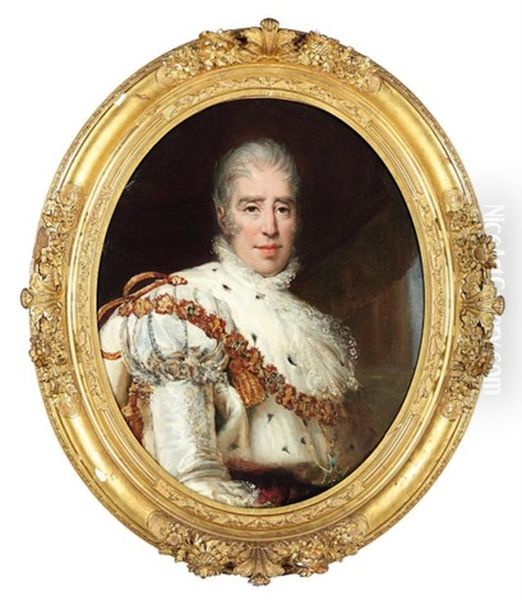 Portrait Du Roi Charles X Oil Painting by Francois Pascal Simon Gerard