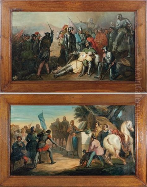 Scenes De Croisades (pair) Oil Painting by Francois Pascal Simon Gerard