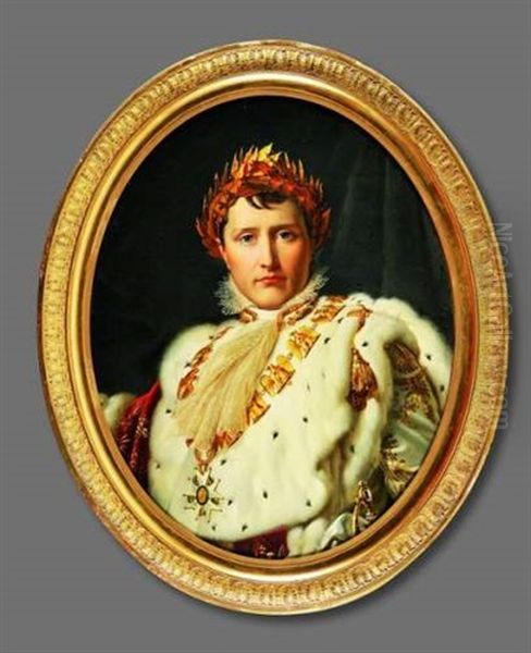 Portrait De L'empereur Napoleon En Costume De Sacre Oil Painting by Francois Pascal Simon Gerard