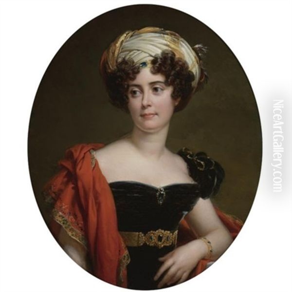 Portrait Of Blanche-josephine Le Bascle D'argenteuil, Duchesse De Maille Oil Painting by Francois Pascal Simon Gerard