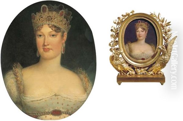 Portrait De L'imperatrice Marie-louise En Buste Oil Painting by Francois Pascal Simon Gerard