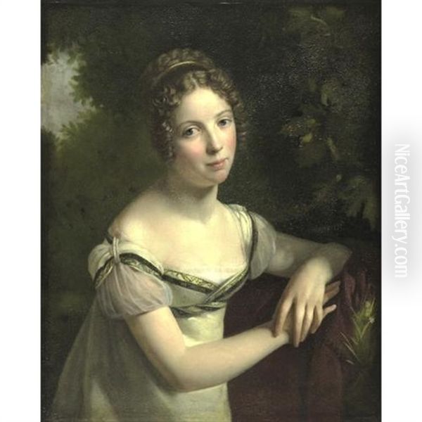 Portrait Of A Lady Oil Painting by Francois Pascal Simon Gerard